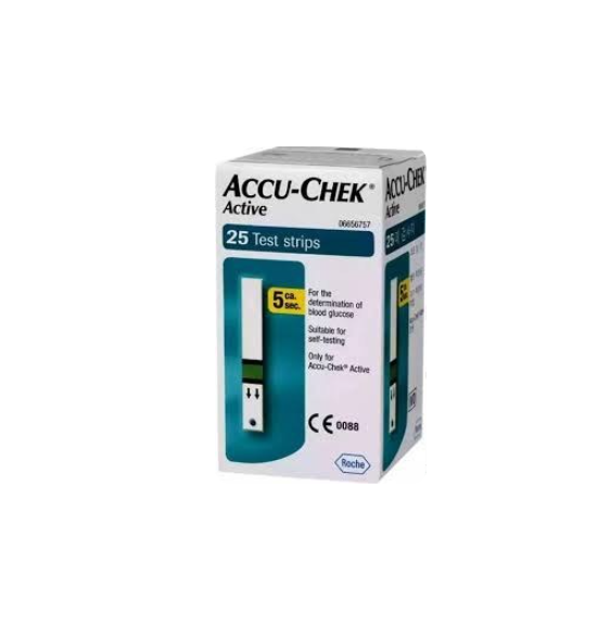 نوار تست قند خون آکیوچک اکتیو 25 عددی (Accu-Chek Active)