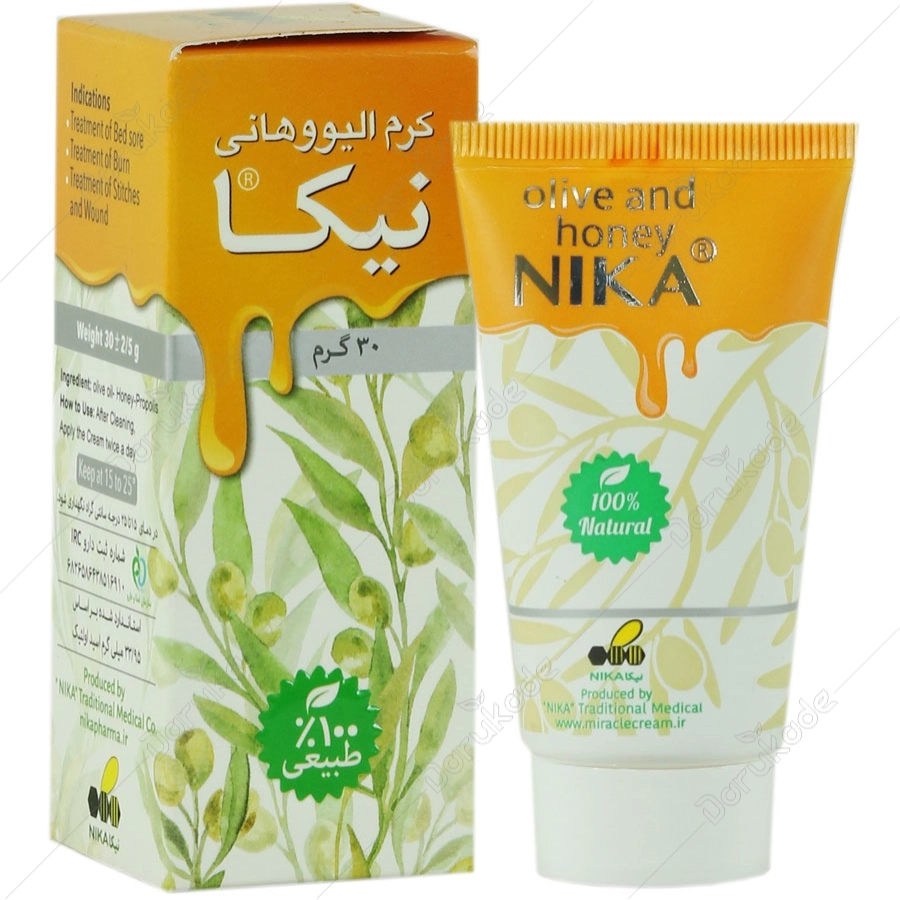 کرم ترمیم کننده نیکا مدل زیتون و عسل حجم 30ml