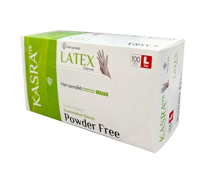 دستکش لاتکس کسری طب مدل Excellent Finishing سایز لارج