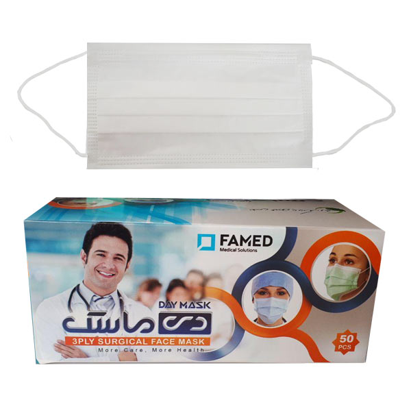 ماسک صورت سه لایه دی 50 عددی