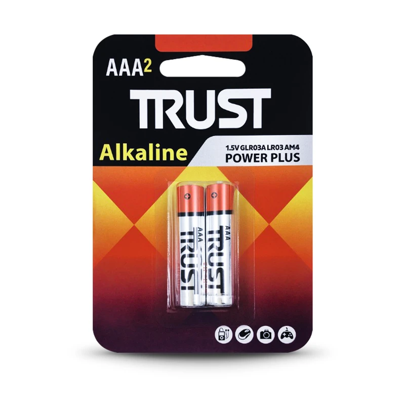 باتری نیم‌قلمی تراست Alkaline Power Plus (بسته ۲ عددی)