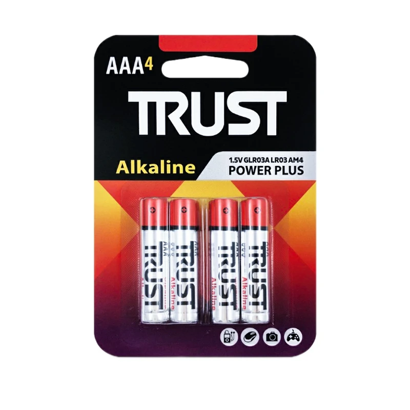باتری نیم‌قلمی تراست Alkaline Power Plus (بسته ۴ عددی)