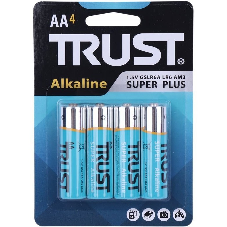 باتری قلمی تراست Alkaline Super Plus (بسته ۴ عددی)